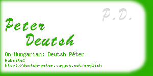 peter deutsh business card